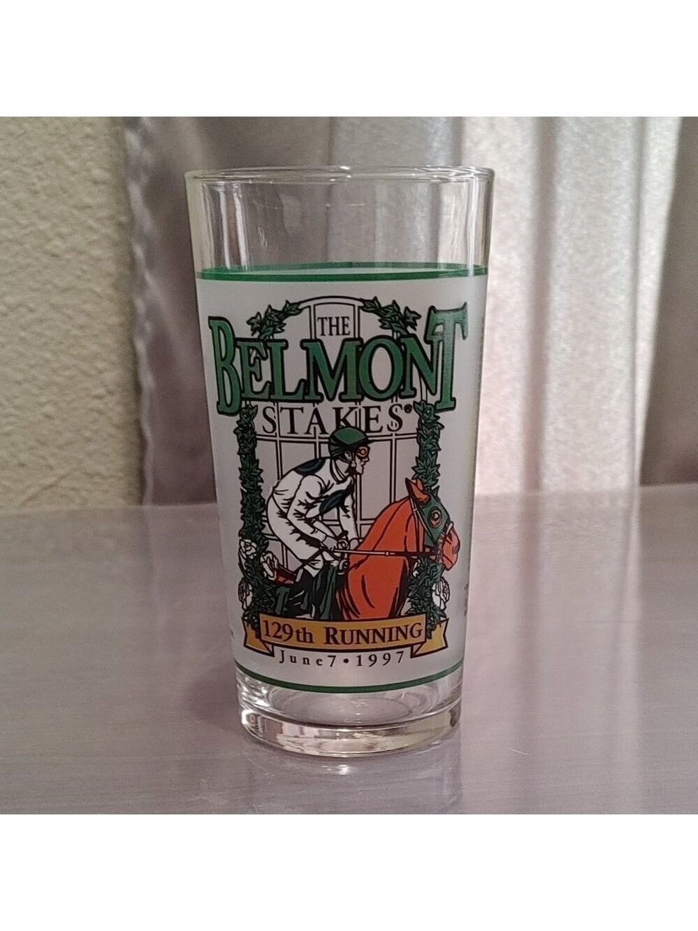 1997 Official 129th Running Belmont Stakes Mint Julep Glass
